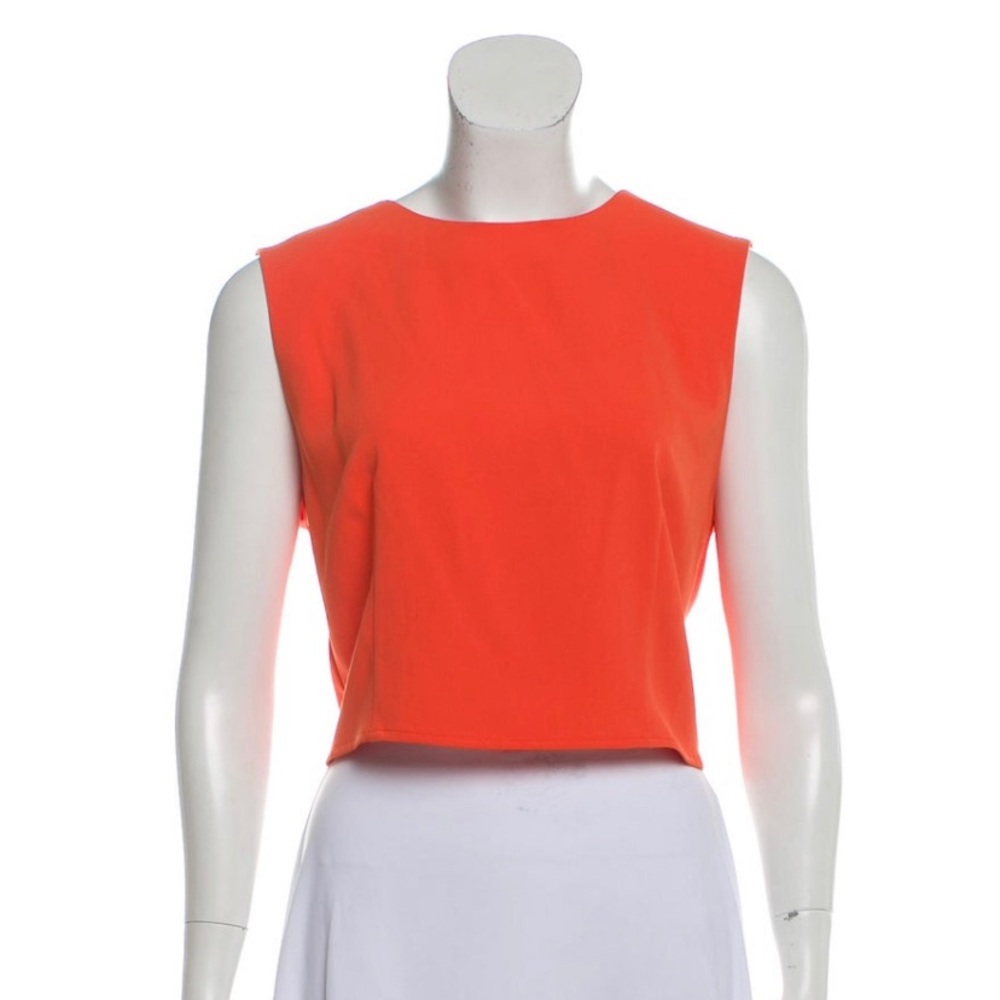 Alice + Olivia Orange Crop Top